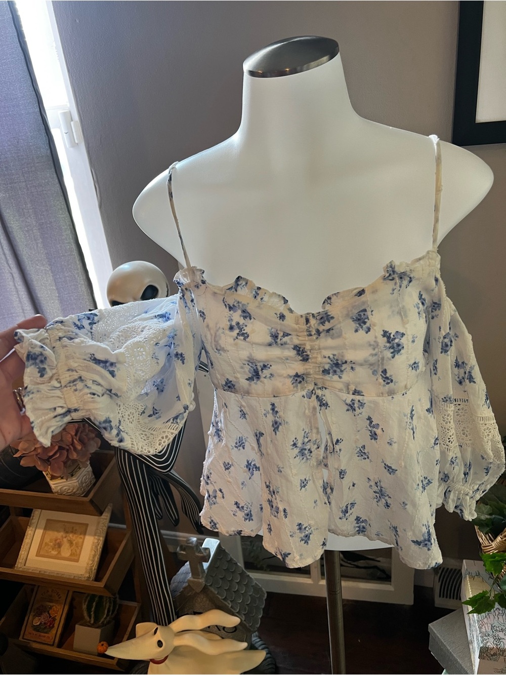 Olivaceous Floral Crop Top
